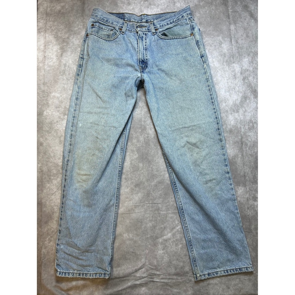 Levis 550 Relaxed Fit Jeans Mens 33x30 Light Wash Blue Denim Tapered Leg 1110